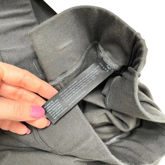 NEW Eileen Fisher Cotton Stretch Jersey cropped Wide Pants Sz XL Graphite - Picture 9 of 9